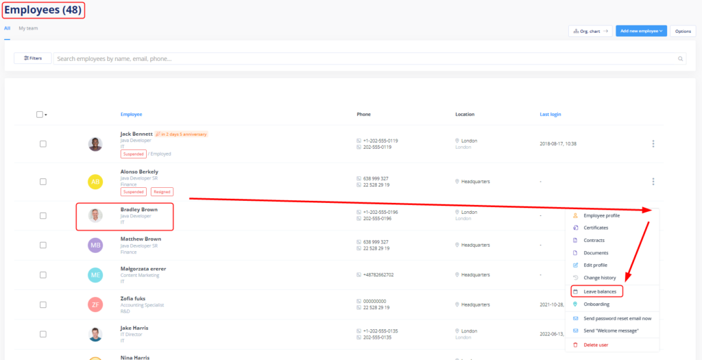 How to Set or Update Leave Balances – Help Center tomHRM