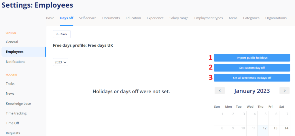 How to Create a Days off Profile? – Help Center tomHRM